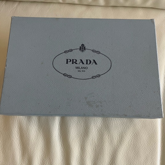 Prada Black Pump with Silver T-Strap and Crystal Heel - Picture 7 of 7